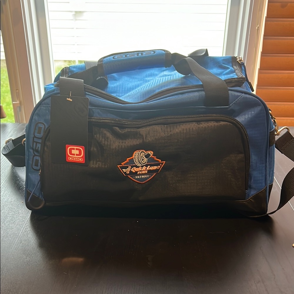 NWT OGIO Official Quick Lane Bowl Blue and Black Duffel Bag